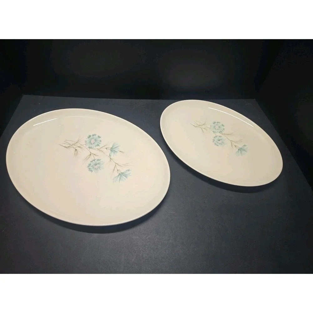 Taylor Smith Taylor Ever Yours Boutonniere Oval Serving Platters Set of 2 MCM